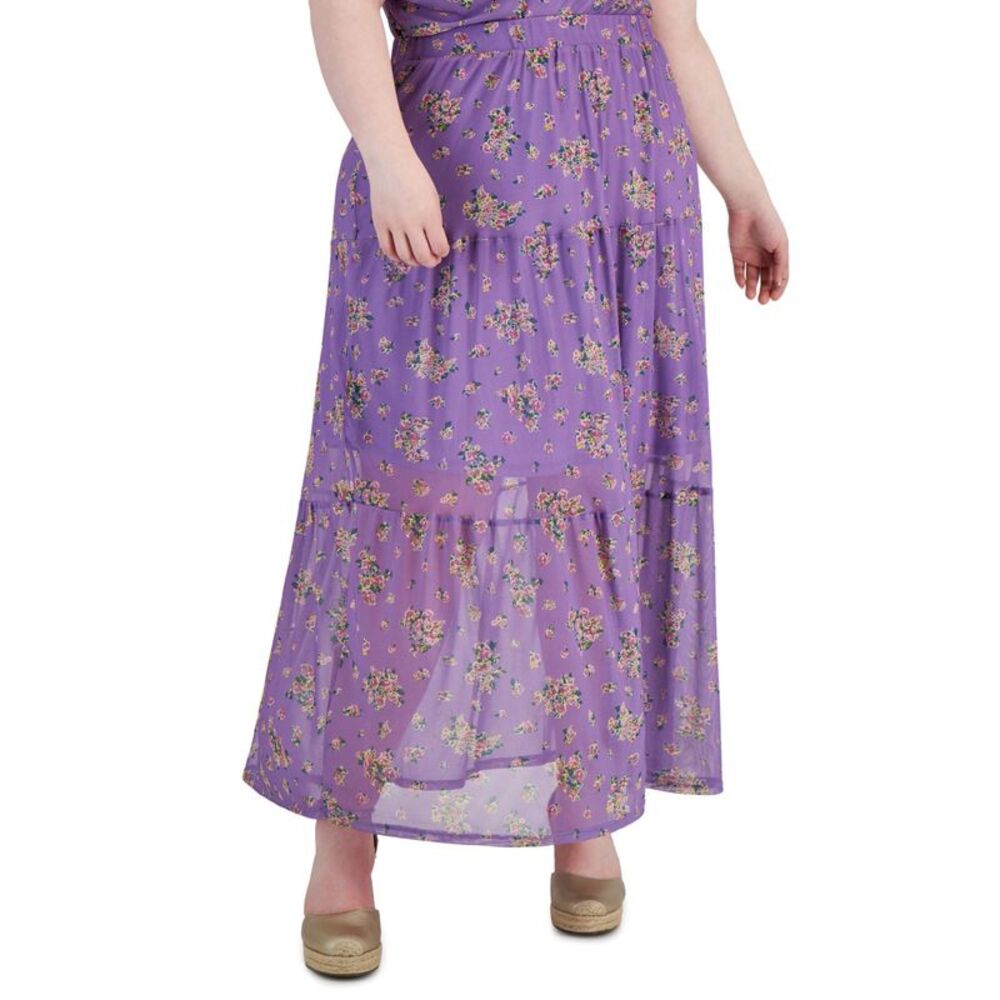 Trendy Plus Size Mesh Maxi Skirt